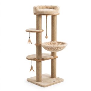 Multi-Level Sisal Scratching Post Cat Tree Tower