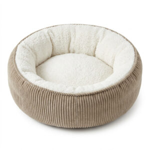 Sherpa Lined Deep Dish Nesting Cuddler Dog Bed