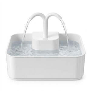 Deep Reservoir Dual Spout Pet Drinking Fountain 3L