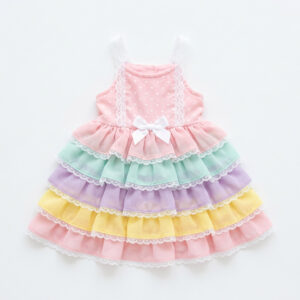 Pastel Rainbow Frill Layered Dog Sundress